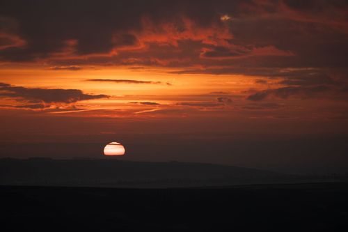 Sonnenaufgang vom Bleichkopf bei Jugenheim