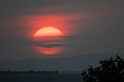 Sonnenuntergang bei Weinolsheim