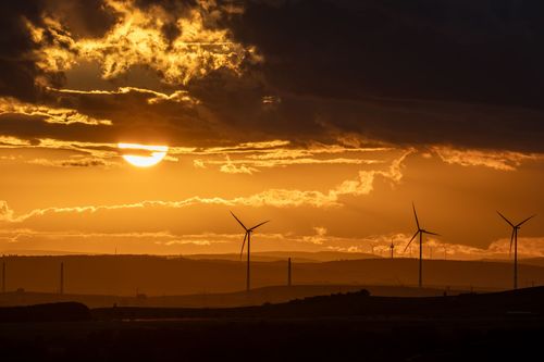 Sonnenuntergang vom Petersberg bei Gau-Odernheim